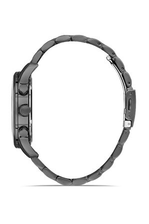 Bigotti BG.1.10374-5 Tüm Fonksiyonları Aktif Çelik Kaplama 5 ATM Suya Dayanıklı Füme Renk Erkek Kol Saati