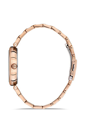 Santa Barbara Polo SB.1.10411.4 Taşlı Tasarım Çelik Kordonlu 5 ATM Suya Dayanıklı Rose Kadın Kol Saati