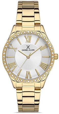 DANIEL KLEIN DK102-DKE.1.10290-6 ALTIN KAPLAMA TAŞLI KADIN KOL SAATİ