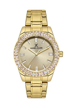 DANIEL KLEIN DK102-DK.1.13484-2 ALTIN KAPLAMA TAŞLI KADIN KOL SAATİ