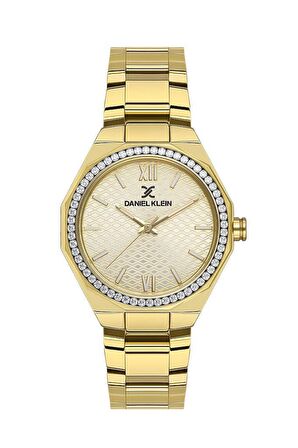 DANIEL KLEIN DK102-DK.1.13490-2 ALTIN KAPLAMA TAŞLI KADIN KOL SAATİ