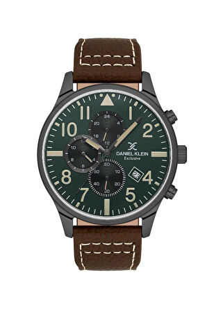 Daniel Klein DKE.1.10415.3 Tüm Fonksiyonları Aktif Deri Kordonlu Kahverengi Erkek Kol Saati
