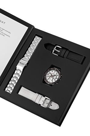 Daniel Klein DK.1.13572.1 Exclusive Erkek Kol Saati Silikon Metal Kordon Hediye Seti	