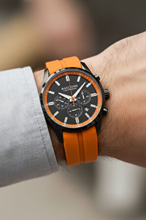 Mascionni Turuncu Silikon Kordon Erkek Kol Saati LM.1.1264S.6