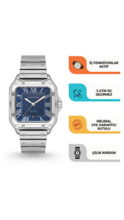 Mascionni Gümüş Çelik Kordon Erkek Kol Saati LM.1.1287.3