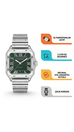 Mascionni Gümüş Çelik Kordon Erkek Kol Saati LM.1.1287.4