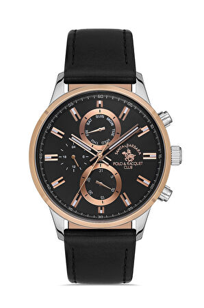 Santa Barbara Polo & Racquet Club Erkek Kol Saati ESSB.B.10389.4, Deri Kordon, 44 mm Kasa Çapı
