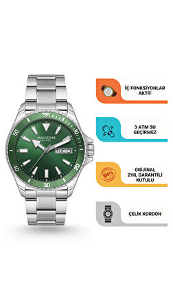 Mascionni Gümüş Çelik Kordon Erkek Kol Saati LM.1.2400.03