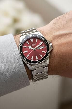 Mascionni Gümüş Çelik Kordon Erkek Kol Saati LM.1.2400.05