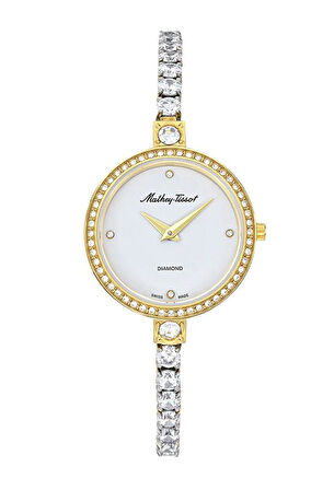 Mathey Tissot D986SPYI Swiss Made Çelik Kordon 5 ATM Suya Dayanıklı Safir Camlı Altın Renk Kadın Kol Saati
