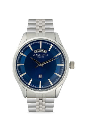 Mascionni Gümüş Çelik Kordon Erkek Kol Saati LM.1.2390-03