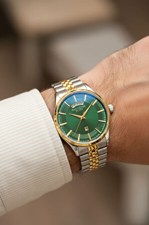 Mascionni Gold Gümüş Çelik Kordon Erkek Kol Saati LM.1.2390-05