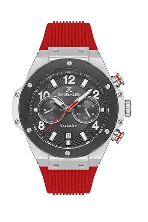 DANIEL KLEIN DK103-DK.1.13615-8 KIRMIZI SİLİKON KORDON ERKEK KOL SAATİ