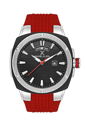 Daniel Klein DK.1.13650-2 Silikon Kordonlu Kırmızı Erkek Kol Saati