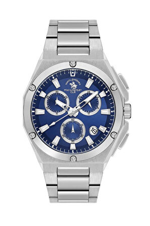 Santa Barbara Polo Racquet Club SB.1.10577-2 Tüm Fonksiyonları Aktif Çelik Kordonlu Suya Dayanıklı  Erkek Kol Saati