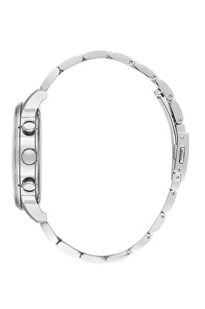 Santa Barbara Polo Racquet Club SB.1.10592-1 Tüm Fonksiyonları Aktif Çelik Kordonlu Suya dayanıklı Metalik Renk Erkek Kol Saati