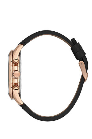 Daniel Klein DKE.1.10439.6 Tüm Fonksiyonları Aktif Deri Kordonlu Siyah Erkek Kol Saati