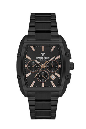 Daniel Klein DK.1.13801-5 Exclusive Tüm Fonksiyonları Aktif Suya Dayanıklı Çelik Kaplama Siyah Erkek Kol Saati
