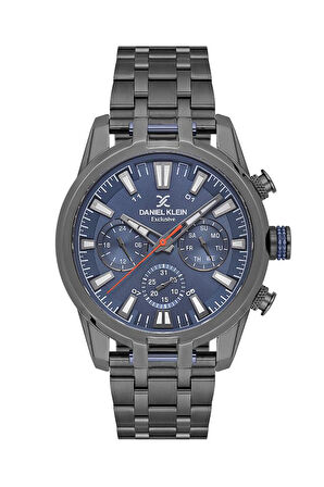 Daniel Klein DK.1.13802-3 Exclusive Tüm Fonksiyonları Aktif Suya Dayanıklı Çelik Kaplama Füme Erkek Kol Saati