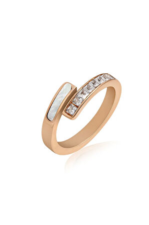 Daniel Klein Kadın Çelik Yüzük  DKJ.3.6006-S-3 (  17 mm iç çapındadır - SMALL )