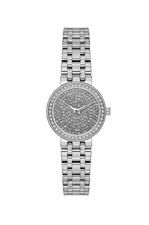 Freelook FL.1.10482-1 Taşlı Tasarım 5 ATM Suya Dayanıklı Çelik Kordon Metalik Renk Kadın Kol Saati