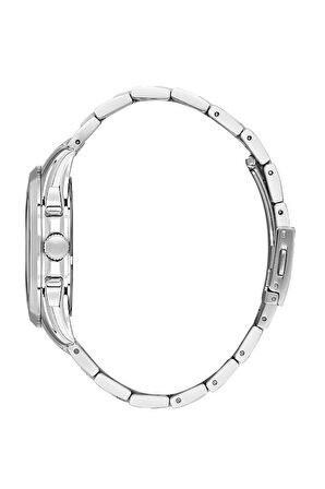 Santa Barbara Polo Racquet Club SB.1.10614-1 Tüm Fonksiyonları Aktif 5 ATM Su Geçirmezlik Değerine Sahip Çelik Kordon Çelik Kasa Metalik Renk Erkek Kol Saati