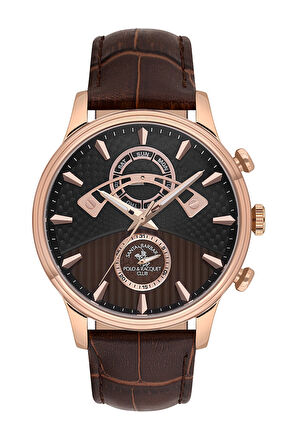 Santa Barbara Polo & Racquet Club Erkek Kol Saati ESSB.B.10593-4, Deri Kordon, 45 mm Kasa Çapı