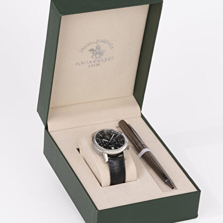 Santa Barbara Polo & Racquet Club Erkek Kol Saati ESSB.B.10616-2, Deri Kordon, 41 mm Kasa Çapı