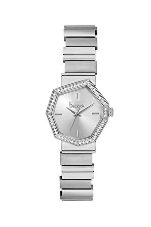 Freelook FL.1.10492-1 Taşlı Tasarım 5 ATM Suya Dayanıklı Çelik Kasa Çelik Kordon Metalik Renk Kadın Kol Saati