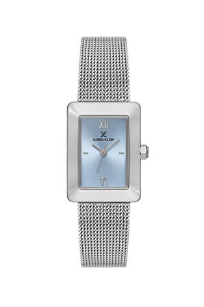 Daniel Klein DK.1.13928-2 Hasır Kordon Dikdörtgen Kasa 3 Atm Suya Dayanıklı Metalik Renk Kadın Kol Saati