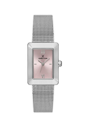 Daniel Klein DK.1.13928-3 Hasır Kordon Dikdörtgen Kasa 3 Atm Suya Dayanıklı Metalik Renk Kadın Kol Saati