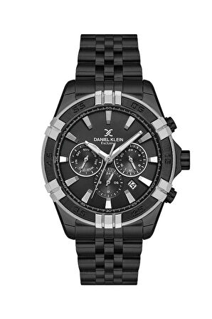 Daniel Klein DK.1.14007-4 Exclusive Tüm Fonksiyonları Aktif 3 ATM Suya Dayanıklı Çelik Kordon Siyah Erkek Kol Saati