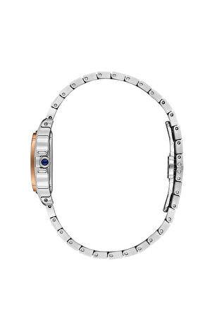 Daniel Klein DK.1.14040-6 Taşlı Tasarım Kare Kadran Metal Kordon Metal Kasa 3 ATM Suya Dayanıklı Metalik-Rose Renk Kadın Kol Saati