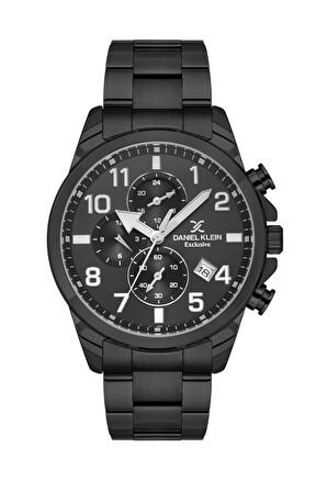 Daniel Klein DK.1.13633-8 Çelik Kasa Çelik Kordon 3 Atm Suya Dayanıklı Siyah Renk Erkek Kol Saati