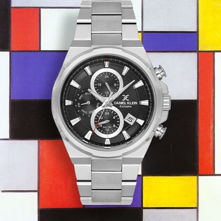 Daniel Klein Exclusive Multifunction Erkek Kol Saati Gümüş-Siyah