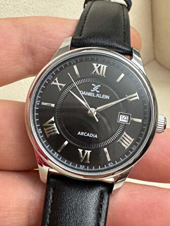 DANIEL KLEIN DK.1.14051 KLASİK SİYAH DERİ KORDONLU 41 MM ERKEK KOL SAATİ