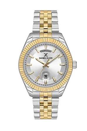 Daniel Klein DKE.1.10775-6 Çelik Kaplama Metal Kordon Metal Kasa 3 ATM Suya Dayanıklı Metali-Altın Renk Erkek Kol Saati