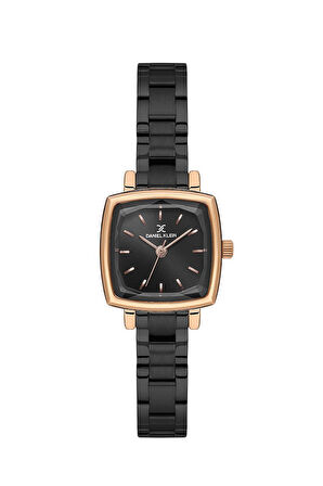 DANIEL KLEIN DK102-DKE.1.10852-6 SİYAH İYON KAPLAMA KARE KADIN KOL SAATİ