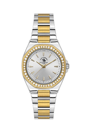 Santa Barbara Polo & Racquet Club Kadın Kol Saati ESSB.B.10647-4, Metal Kordon, 30 mm Kasa Çapı