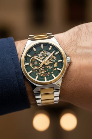 Bigotti Gold Gümüş Çelik Kordon Otomatik Erkek Kol Saati L-BG.1.10692-4