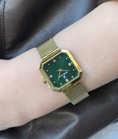 Daniel Klein DKE.1.10954 Kare Kadran Hasır Kordon 3 Atm Suya Dayanıklı Kadın Kol Saati