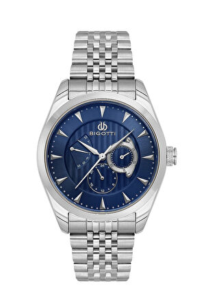 Bigotti BG.1.10624-3 Tüm Fonksiyonları Aktif Çelik Kaplama 5 ATM Suya Dayanıklı Metalik Renk Erkek Kol Saati