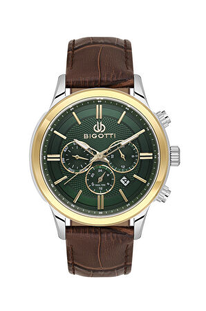 Bigotti Erkek Kol Saati ESBG.B.10671-4 Deri Kordon 44 mm Kasa Çapı