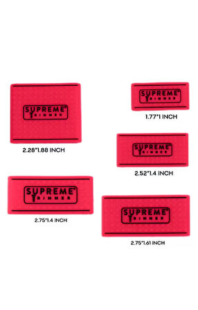 Supreme Trimmer Kırmızı Clipper Grip 5’li Set – Tüm Bedenler İçin Silikon Tutuş Aparatları