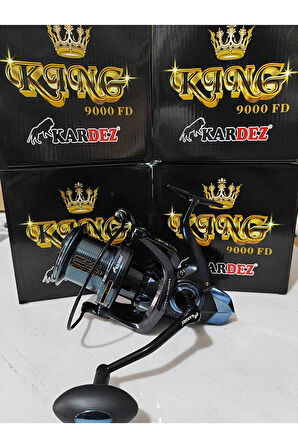 King 9000 Metal Kafa Metal Gövde Dayanıklı Olta Makinesi – Büyük Balık Avı İçin Profesyonel