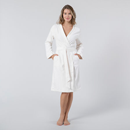 Floss Unisex Bornoz Ekru