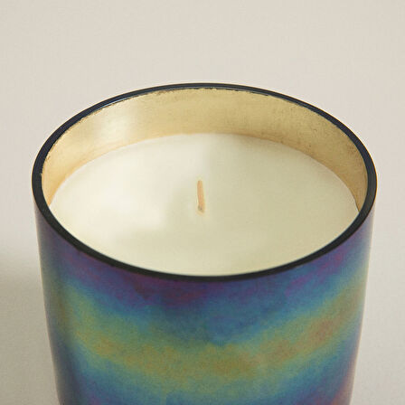 Metal Harfli Kokulu Mum Gunmetal