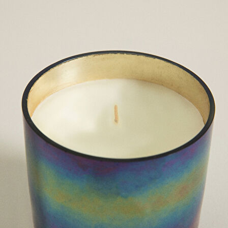 Metal Harfli Kokulu Mum Gunmetal