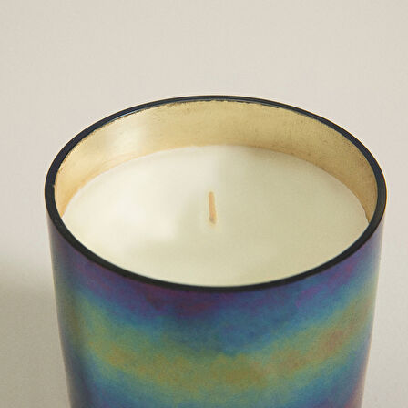 Metal Harfli Kokulu Mum Gunmetal