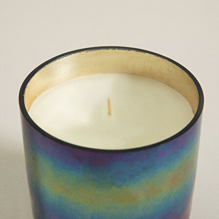 Metal Harfli Kokulu Mum Gunmetal